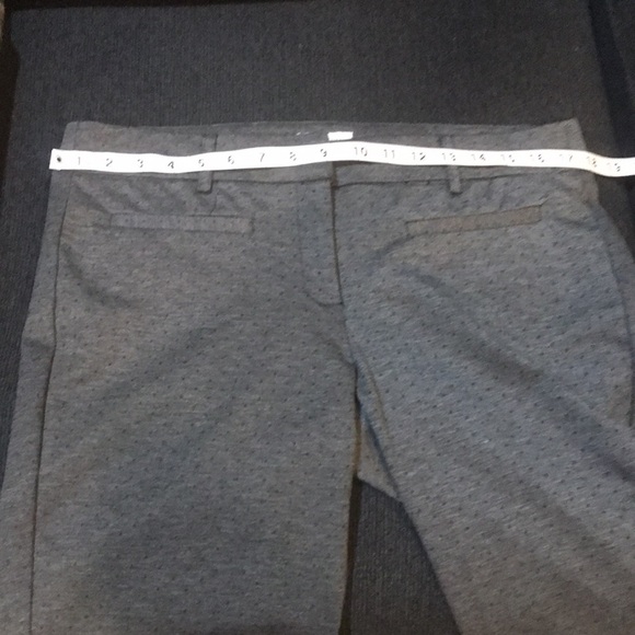 Adrienne Vittadini Gray Polka Dot Straight Leg Trouser Pants w/Faux Pockets-12 - Picture 8 of 12